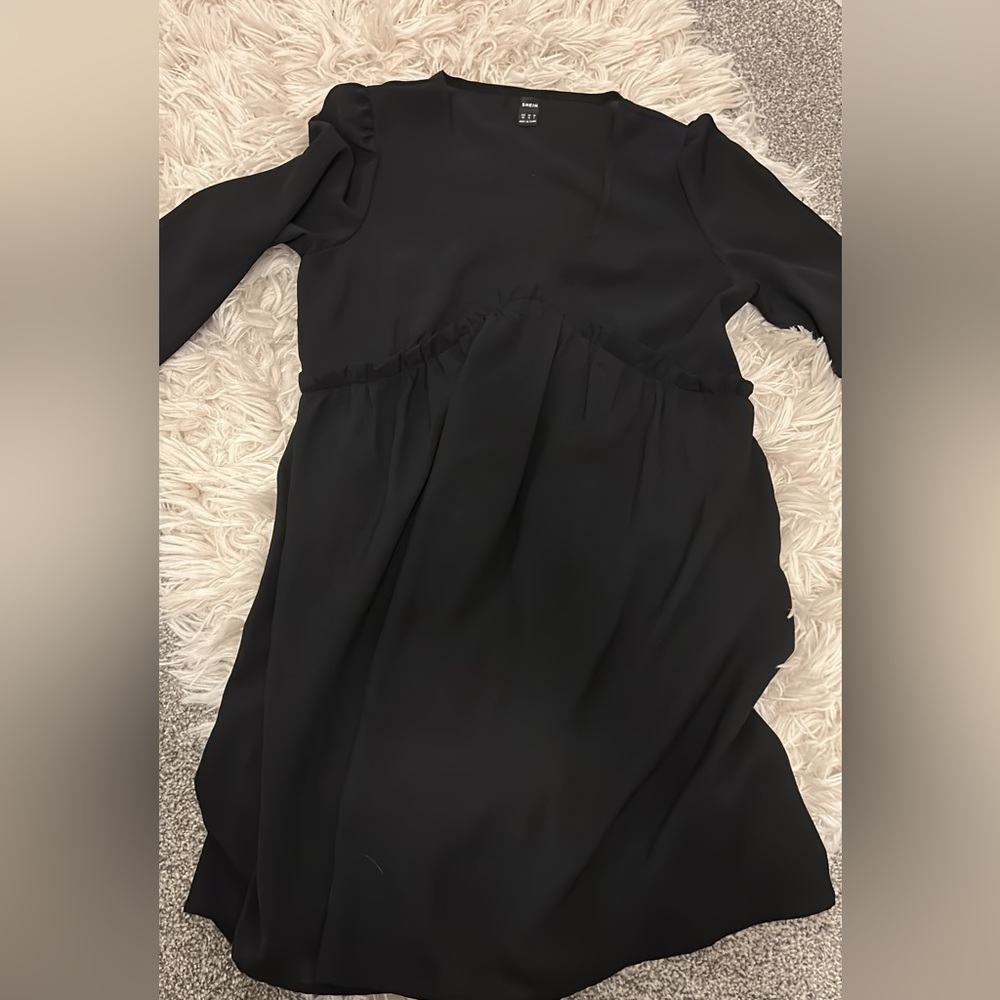 SHEIN Long Sleeve V Neck Mini Dress